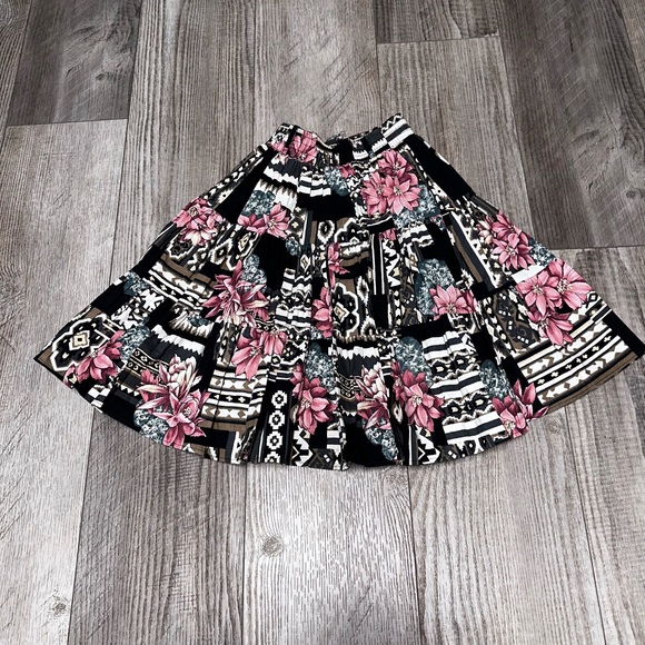 Vintage Western Collection pleated floral Aztec circle country dancing skirt - Picture 3 of 4